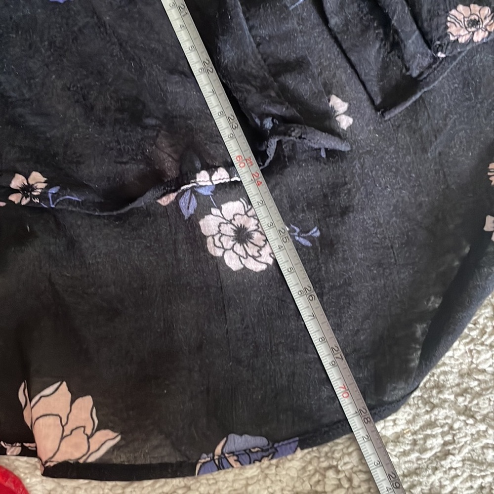 Floral Anthropologie Cloth & Stone Long Sleeve Button Down Blouse Pockets - Picture 13 of 14